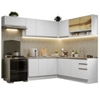 Cocina Integral de Esquina Glamy 4.70 m Blanco 01
