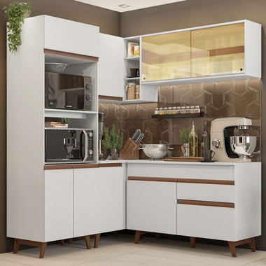 Cocina Integral de Esquina Reims 3.30 m con Encimera Blanco 01