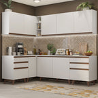 Cocina Integral de Esquina Reims 3.80 m con Encimera Blanco 02