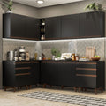 Cocina Integral de Esquina Reims 3.80 m con Encimera Negro 02