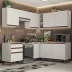 Cocina Integral de Esquina Reims 3.90 m con Encimera Blanco 01