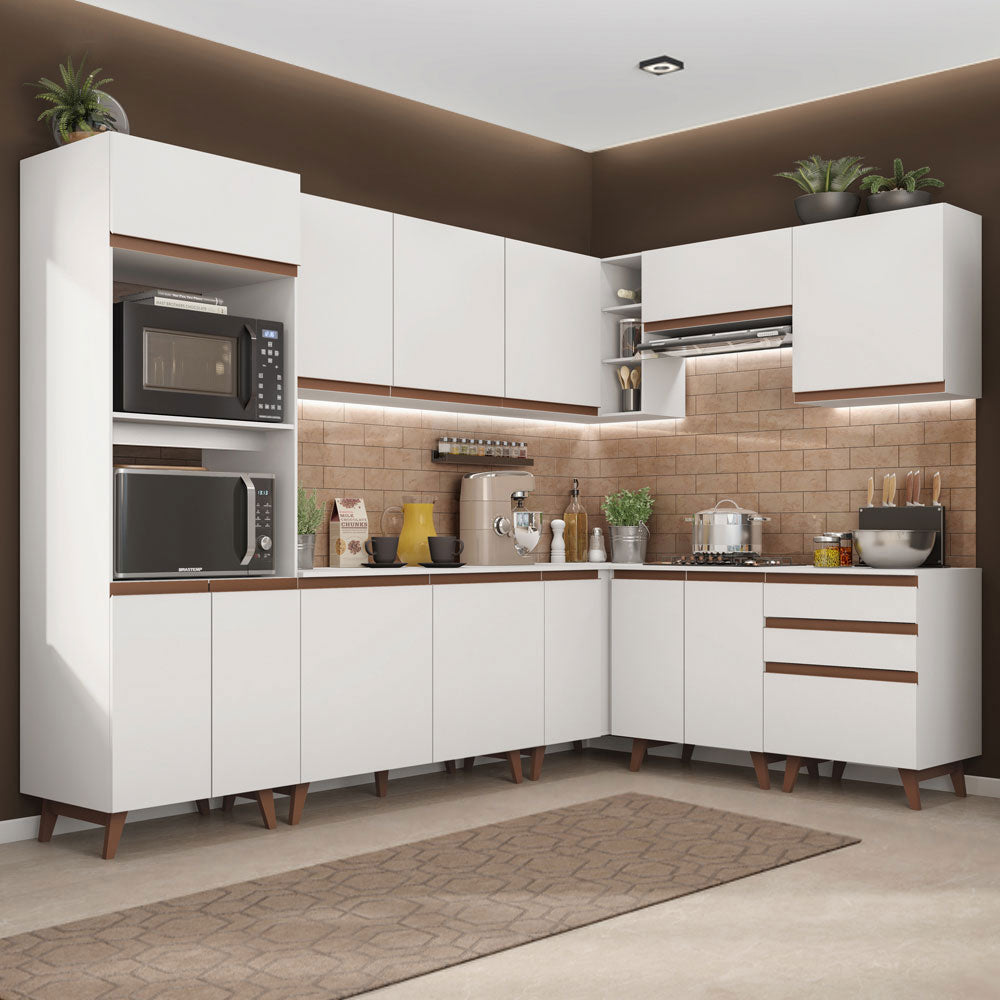 Cocina Integral de Esquina Reims 4.60 m con Encimera Blanco 01