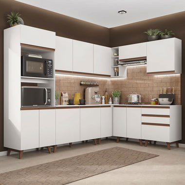 Cocina Integral de Esquina Reims 4.60 m con Encimera Blanco 01