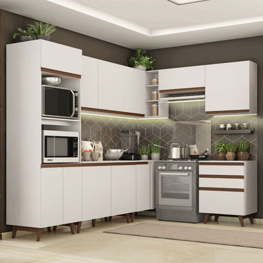 Cocina Integral de Esquina Reims 4.60 m con Encimera Blanco 02