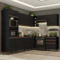 Cocina Integral de Esquina Reims 4.60 m con Encimera Negro 02