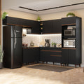 Cocina Integral de Esquina Reims 4.70 m con Encimera Negro 01