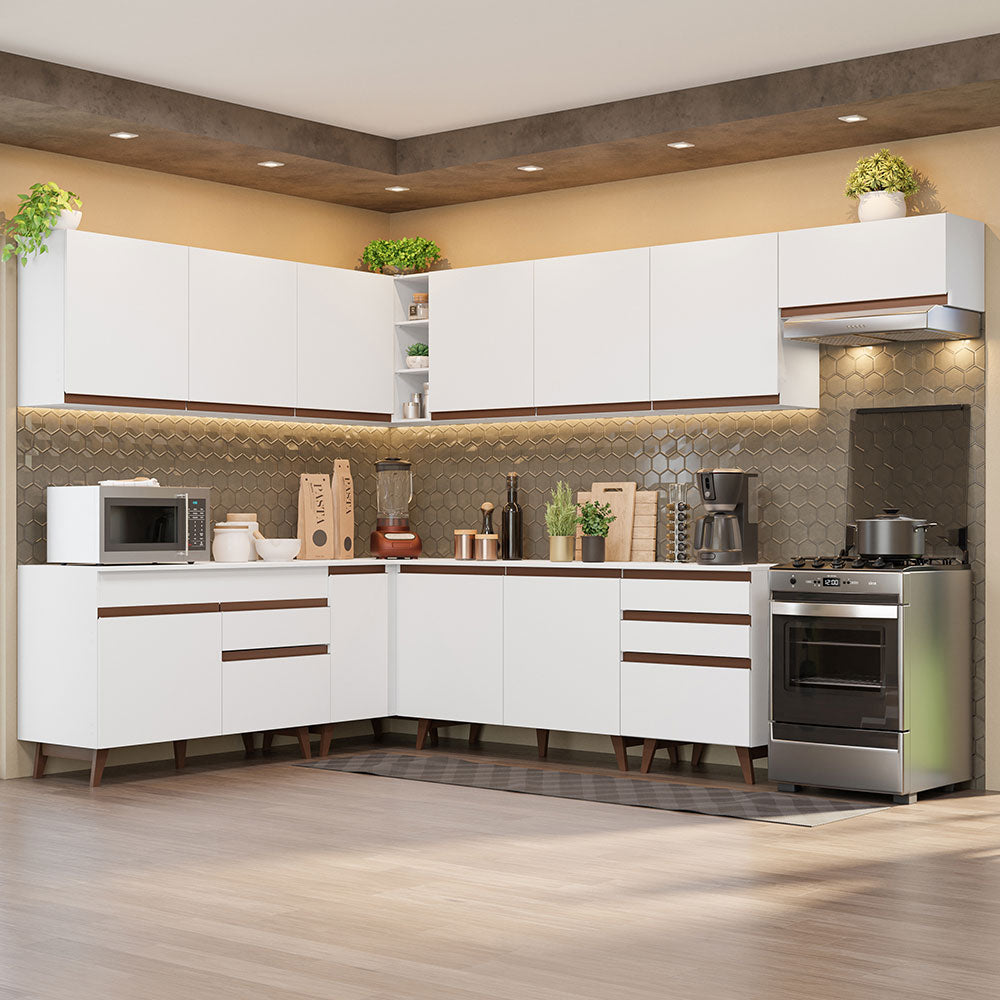 Cocina Integral de Esquina Reims 5.10 m con Encimera Blanco 01