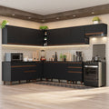 Cocina Integral de Esquina Reims 5.10 m con Encimera Negro 01