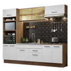 Cocina Integral Agata 2.70 Metros Marrón/Blanco 03