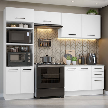 Cocina Integral Agata 2.70 m con Encimera Blanco 07