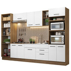 Cocina Integral Agata 3.30 Metros Marrón/Blanco 02