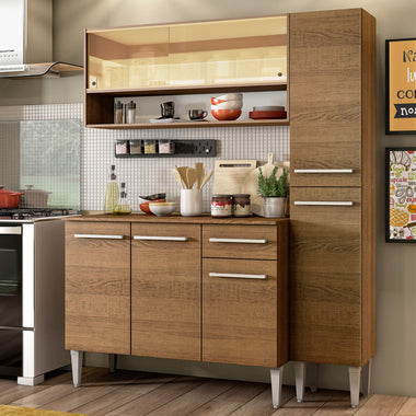 Cocina Integral Emilly Art 1.40 Metros Marrón 04