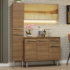 Cocina Integral Emilly 1.40 Metros Marrón 06