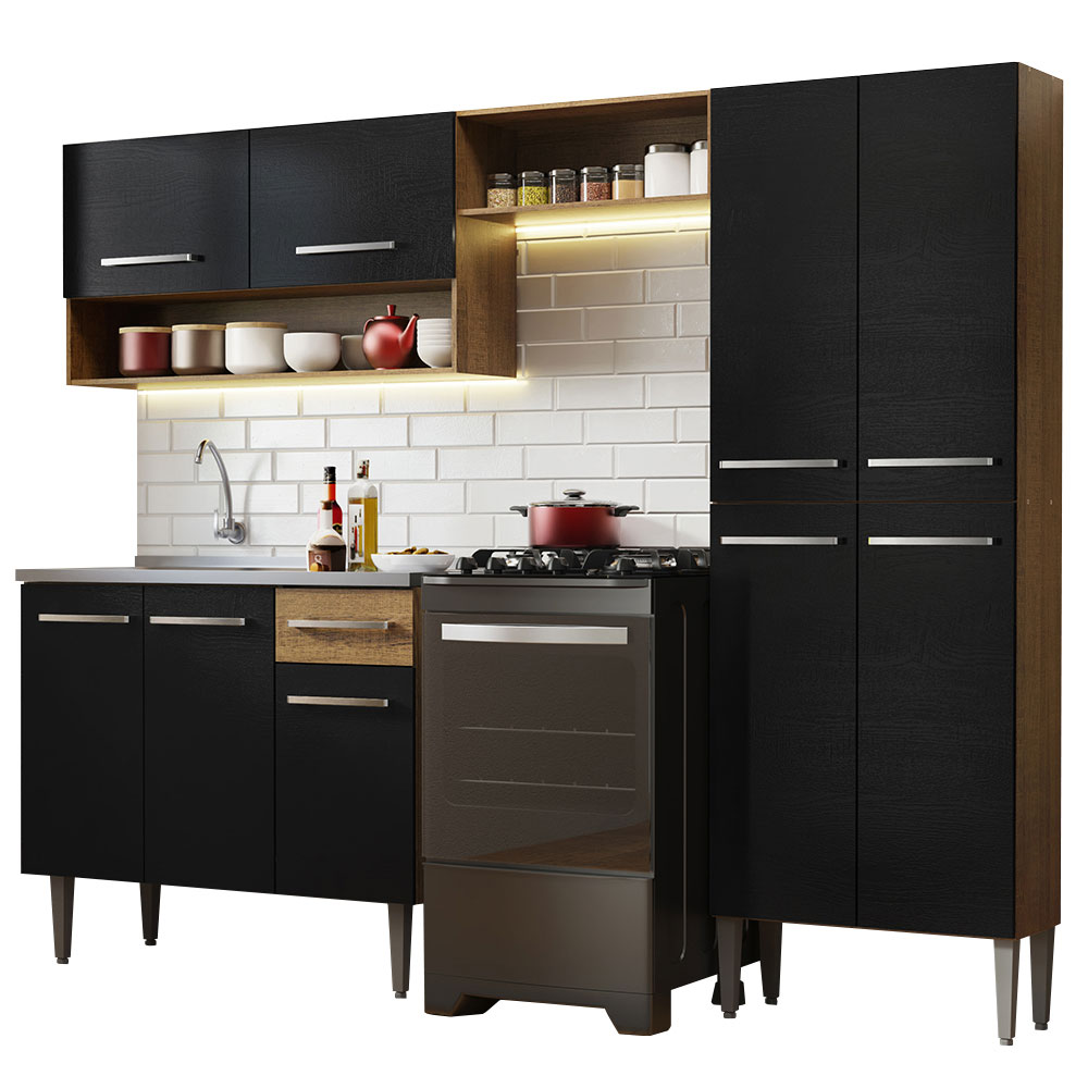 Cocina Integral Emilly 2.30 m con Mesón de Acero 10