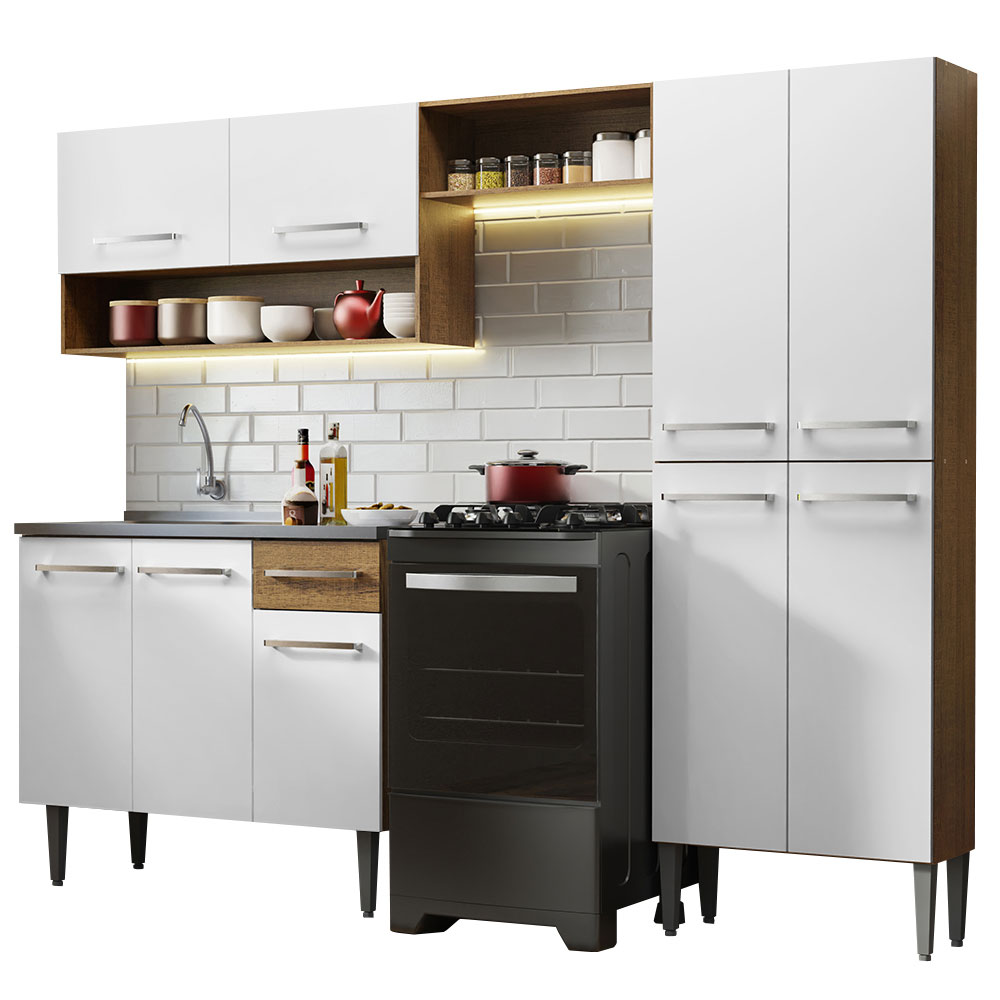 Cocina Integral Emilly 2.30 m con Mesón de Acero 10