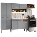 Cocina Integral Emilly 2.30 m con Mesón de Acero 12