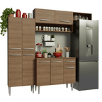Cocina Integral Emilly 2.30 Metros Marrón 18