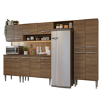 Cocina Integral Emilly 2.90 Metros Marrón 11