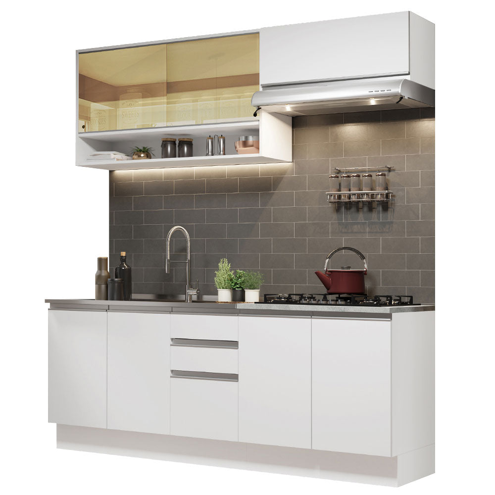Cocina Integral Glamy 2.00 Metros Blanco 03