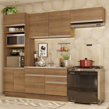 Cocina Integral Glamy 2.70 Metros Marrón 15