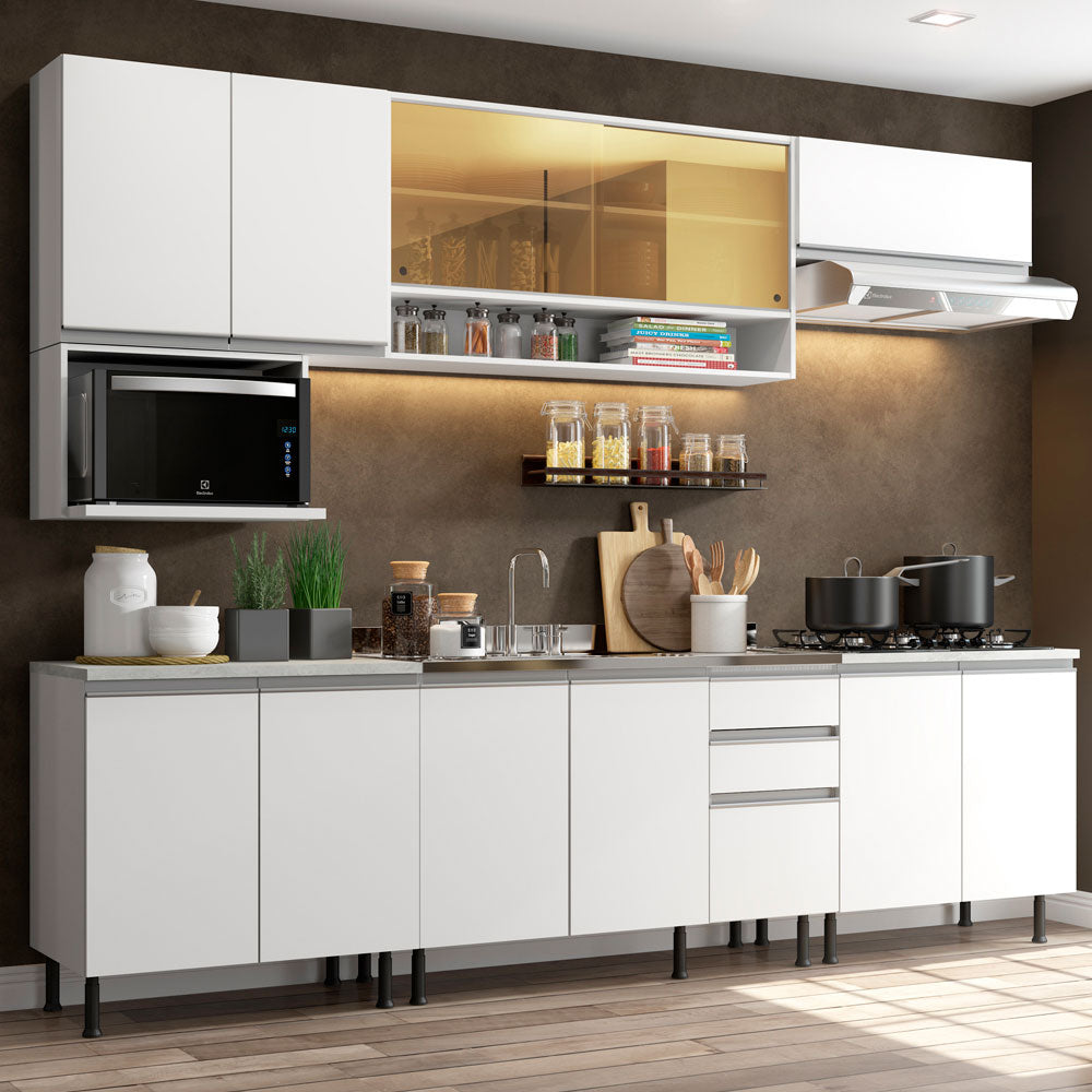 Cocina Integral Genova 2.80 Metros SR Blanco
