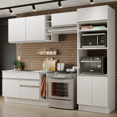 Cocina Integral Cristal 2.90 Metros Blanco 10
