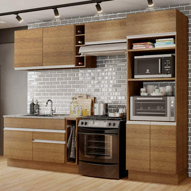 Cocina Integral Cristal 2.90 Metros Marrón 10