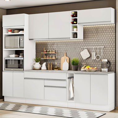 Cocina Integral Vicenza 2.90 m con Encimera Blanco 12