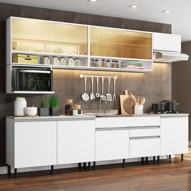 Cocina Integral Verona 3.00 Metros SR Blanco