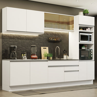 Cocina Integral Glamy 3.10 Metros Blanco 01