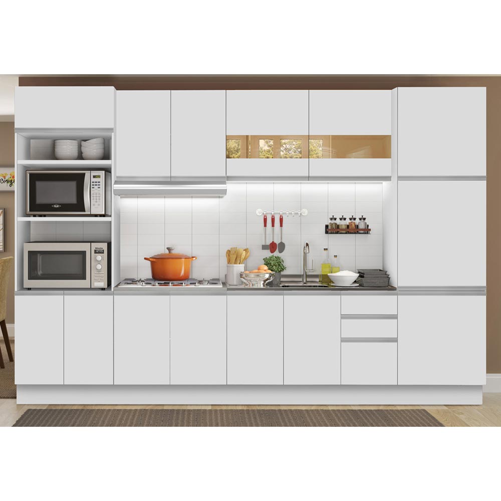 Cocina Integral Olimpia 3.30 Metros Blanco