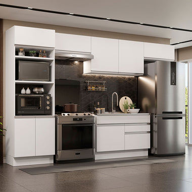 Cocina Integral Glamy 3.50 Metros Blanco