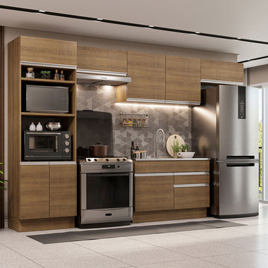 Cocina Integral Glamy 3.50 Metros Marrón