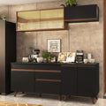 Cocina Integral Reims 1.90 m con Encimera Negro/Marrón 01