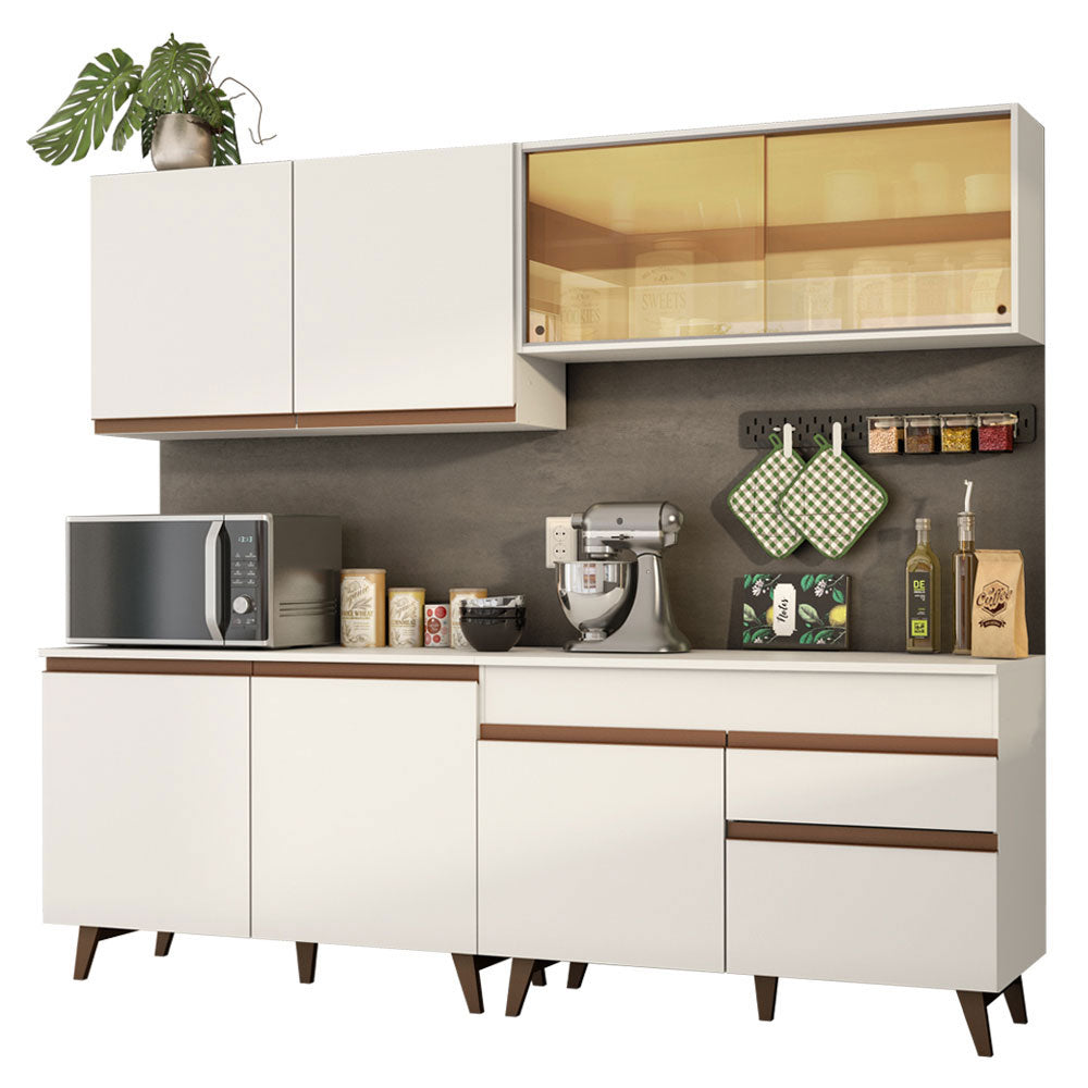 Cocina Integral Reims 2.40 m con Encimera Blanco 01