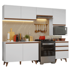 Cocina Integral Reims 2.50 m con Encimera Blanco 08