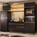 Cocina Integral Reims 2.60 m con Encimera Negro/Marrón 01