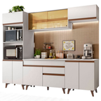 Cocina Integral Reims 2.60 m con Encimera Blanco 02