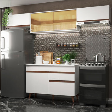 Cocina Integral Reims 2.60 m con Encimera Blanco 03