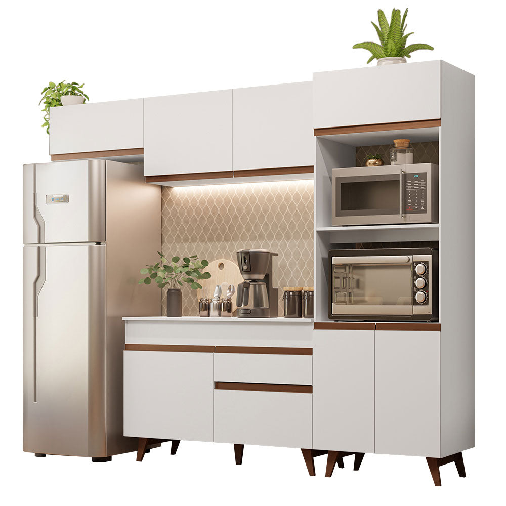 Cocina Integral Reims 2.60 m con Encimera Blanco 08