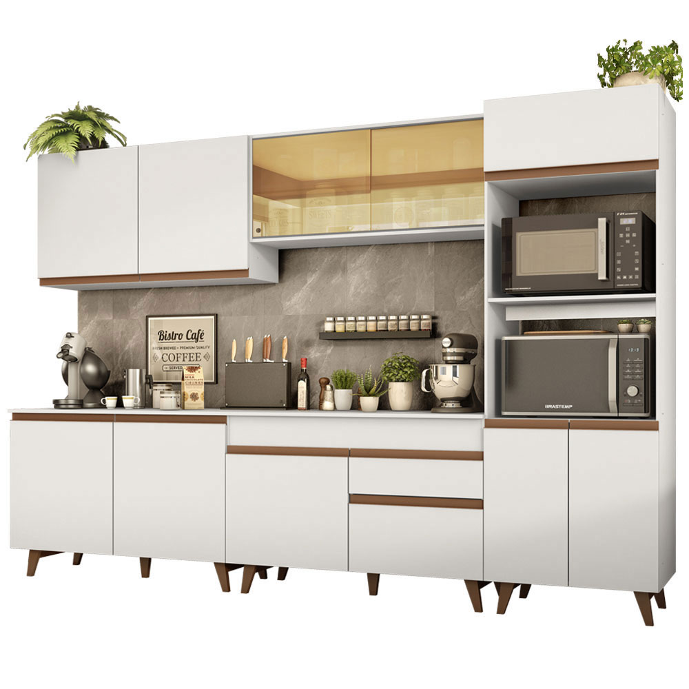 Cocina Integral Reims 3.10 m con Encimera Blanco 01