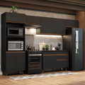 Cocina Integral Reims 3.30 m con Encimera Negro 01