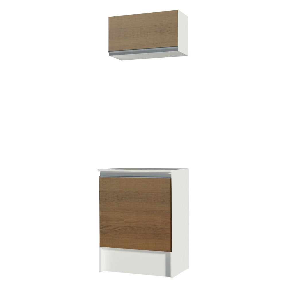 Kit Mueble de Cocina Superior y Mueble Bajo Topazio 60 cm