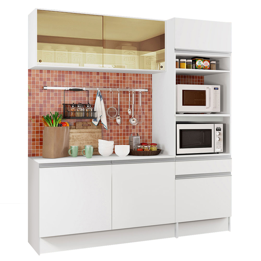 Cocina Integral Diamante Pop 1.80 m con Encimera Blanco