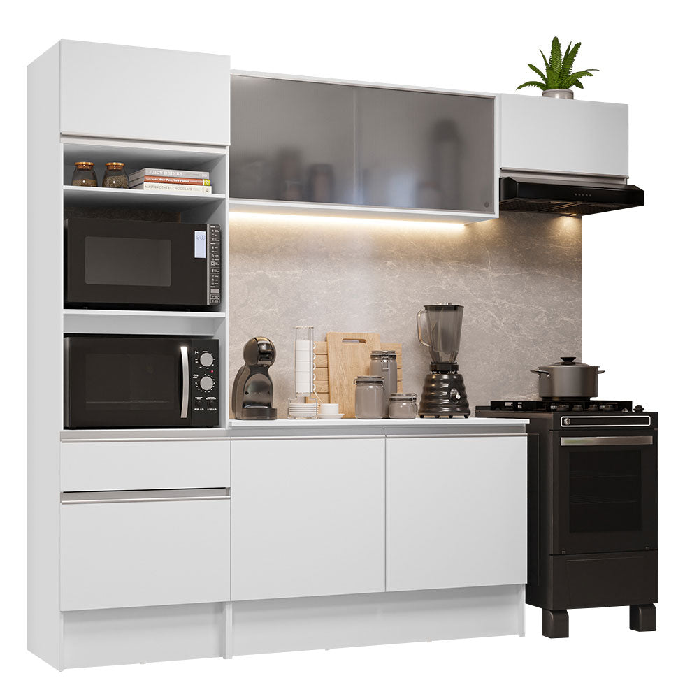 Cocina Integral Topazio 2.40 m con Encimera Blanco 01