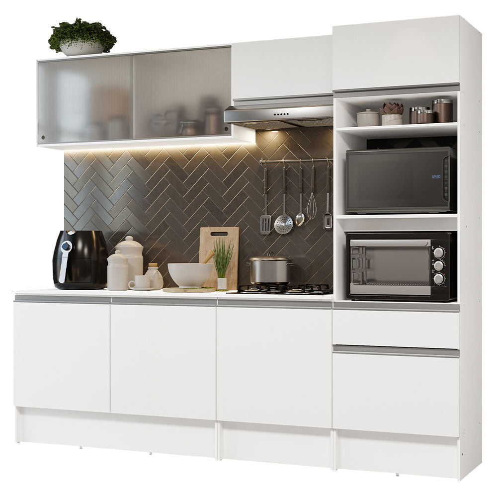 Cocina Integral Topazio 2.40 Metros con Encimera Blanco 05