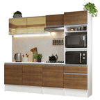Cocina Integral Diamante 2.40 m con Encimera Blanco/Marrón 06