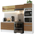 Cocina Integral Diamante 2.60 m con Encimera Blanco/Marrón