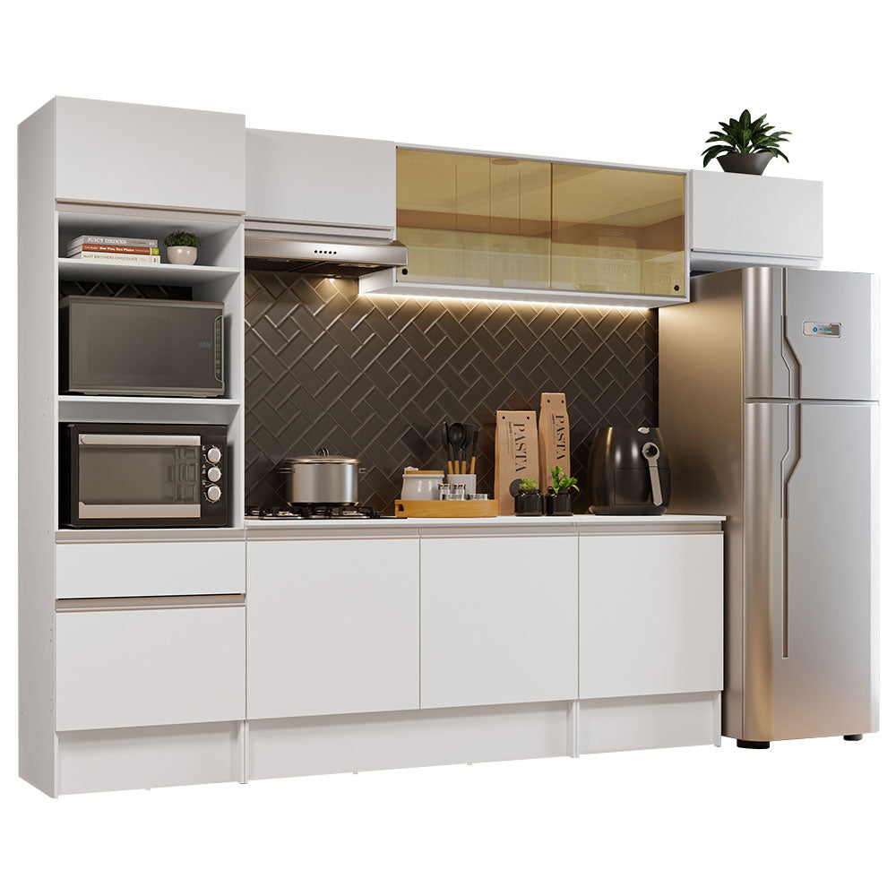 Cocina Integral Diamante 3.00 m con Encimera Blanco