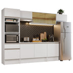 Cocina Integral Diamante 3.00 m con Encimera Blanco